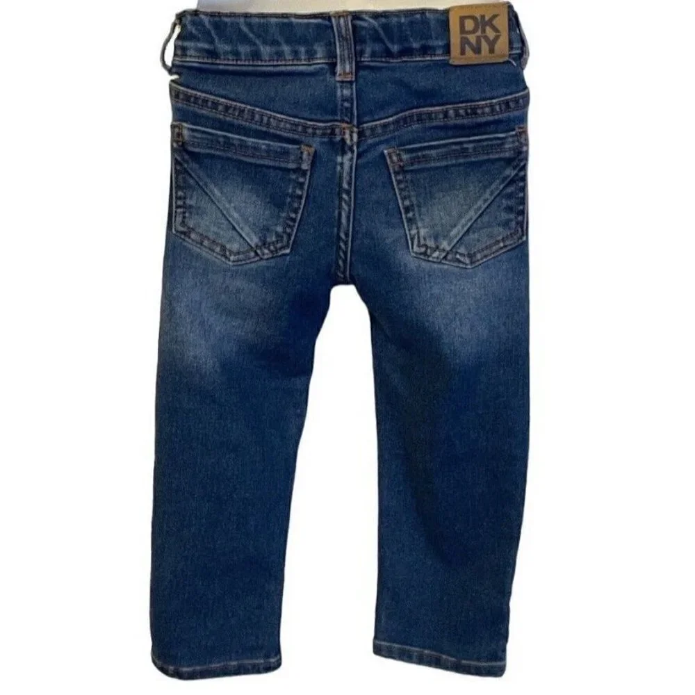 DKNY Boys Blue Skinny Jeans Size 4 with Pockets